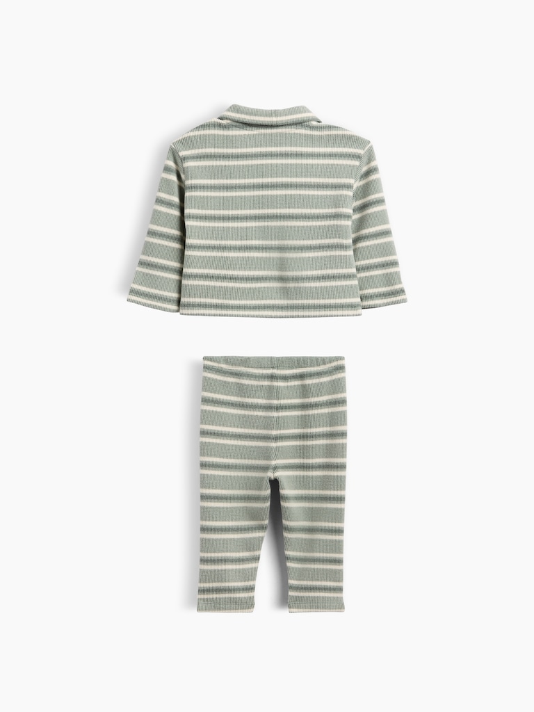 Baby Softspun Waffle Polo Outfit Set