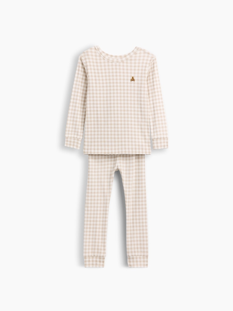 Baby & Toddler Organic Brushed Cotton Gingham PJ Set