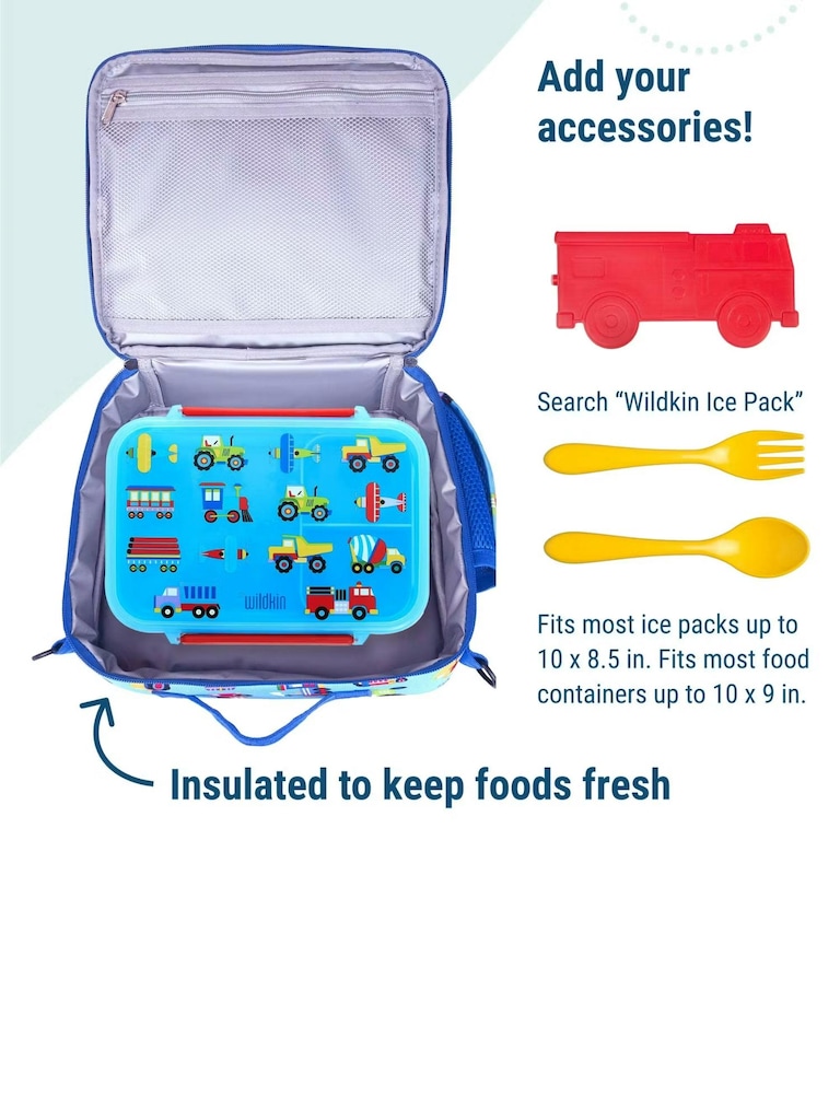 Wildkin Trains Planes and Trucks ECO Lunch Box
