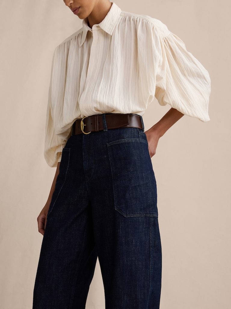 Ultra High-Rise Barrel Jean