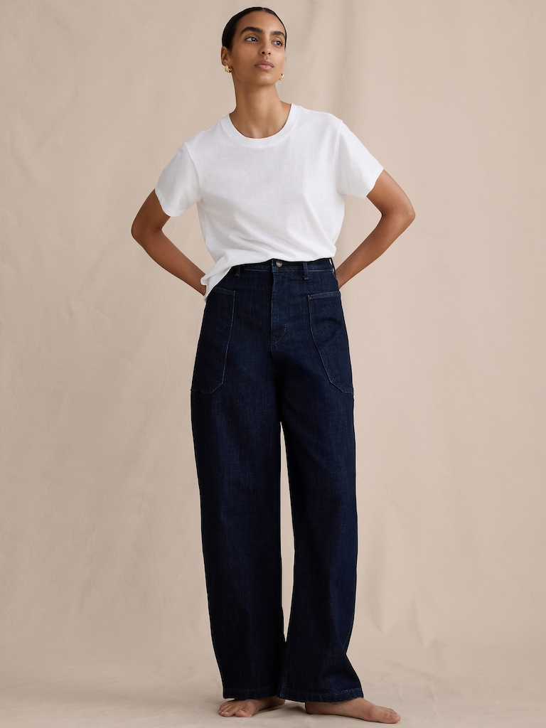 Ultra High-Rise Barrel Jean