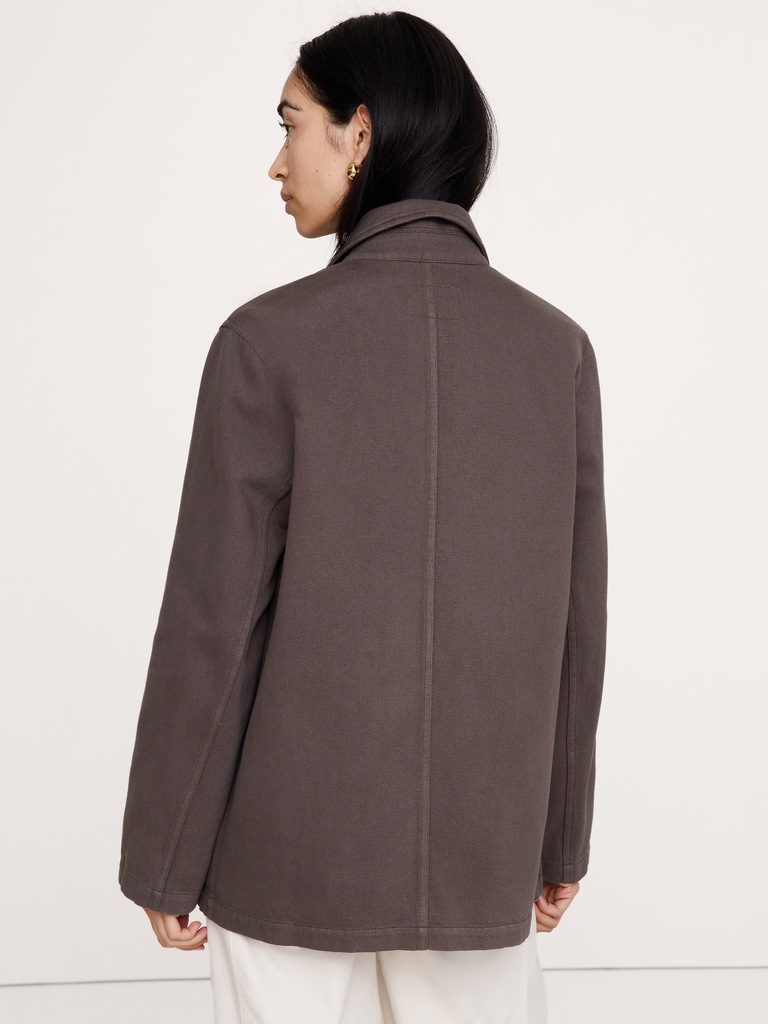 Cotton-Linen Utility Blazer