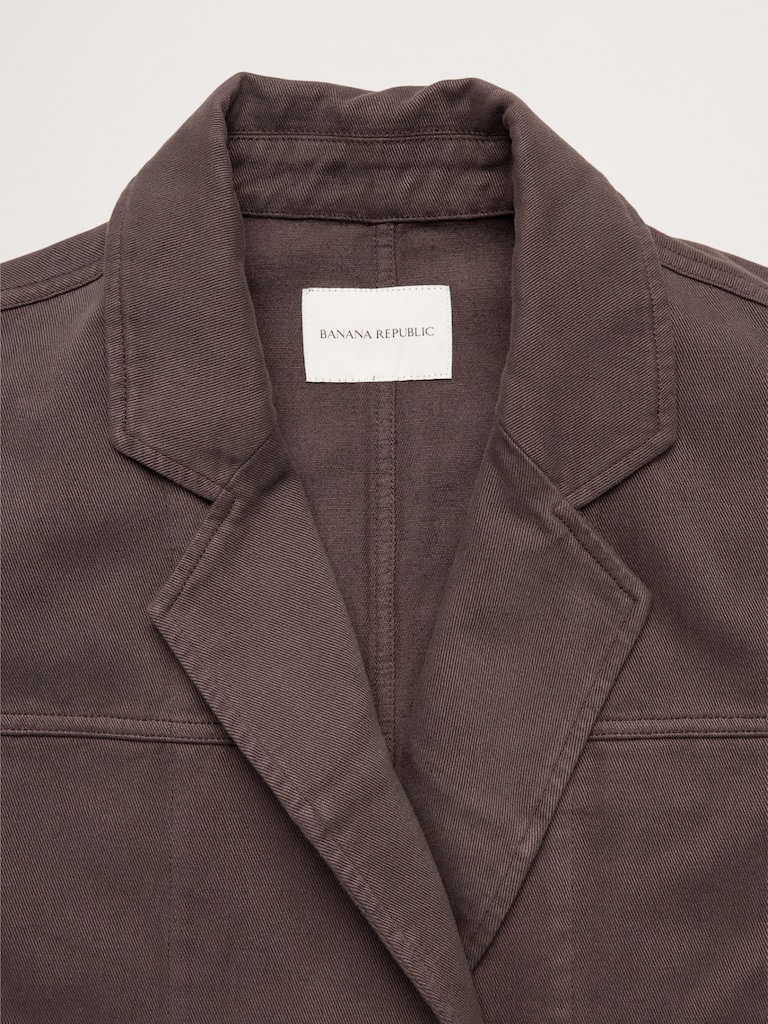 Cotton-Linen Utility Blazer