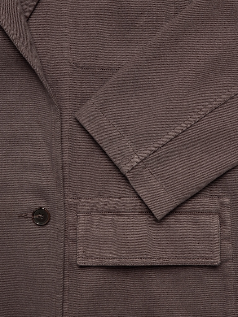 Cotton-Linen Utility Blazer