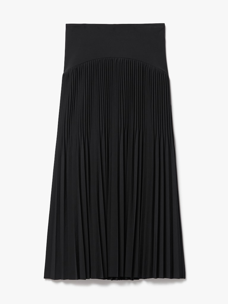 Featherweight Plissé Midi Skirt