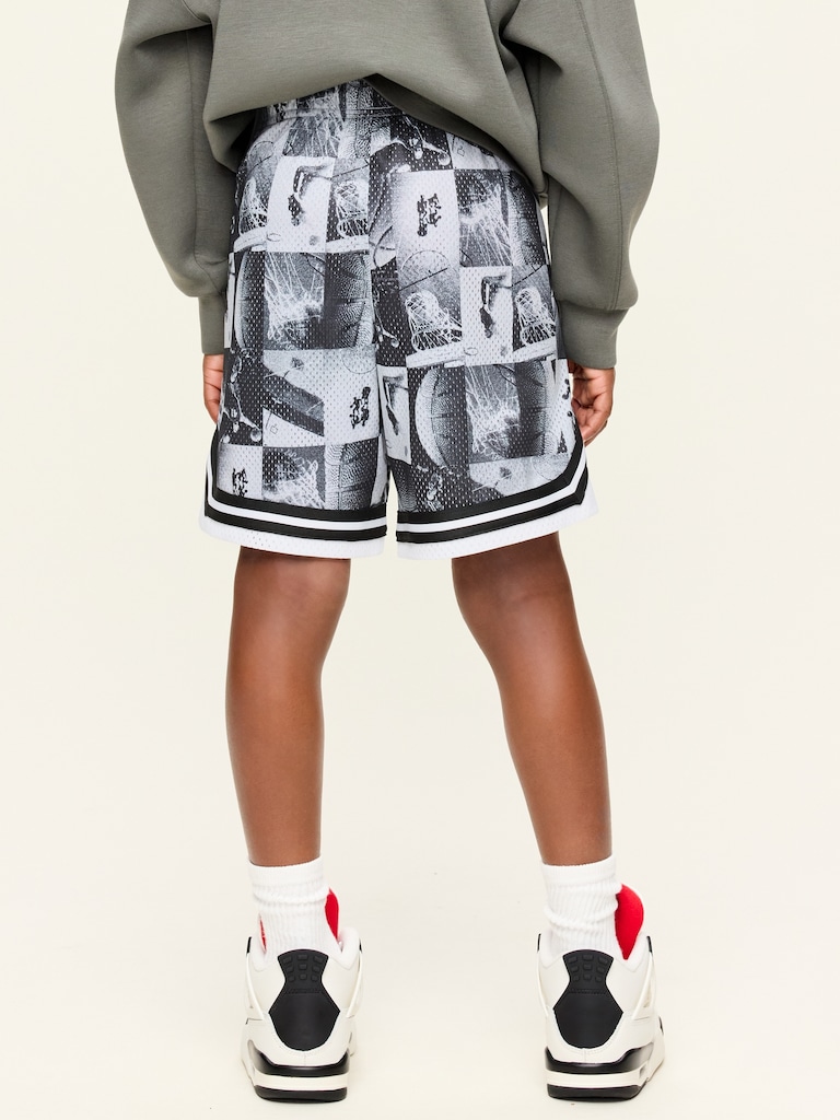 Knee Length Mesh Basketball Shorts for Boys