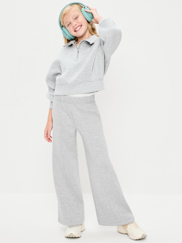 High-Waisted Bounce Fleece Wide-Leg Sweatpants for Girls