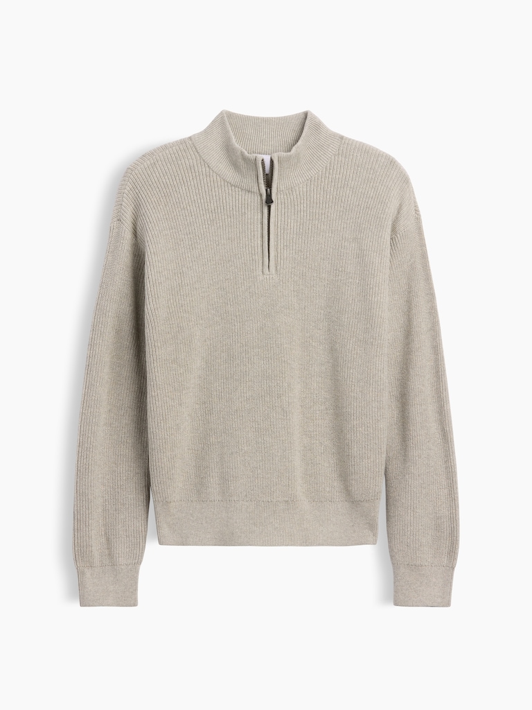 Kids Relaxed Quarter-Zip Sweater