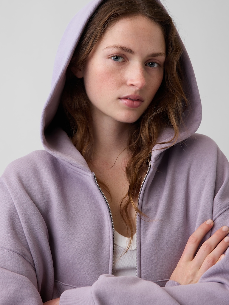 VintageSoft Wedge Zip Hoodie