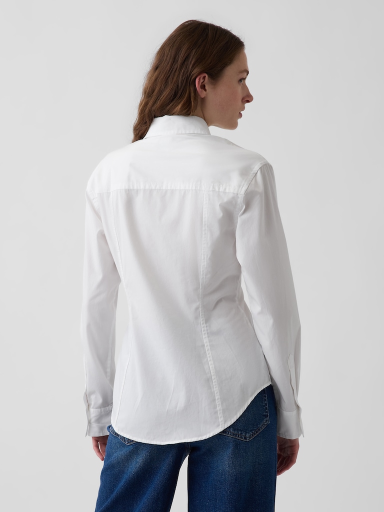 Organic Cotton Poplin Fitted Shirt