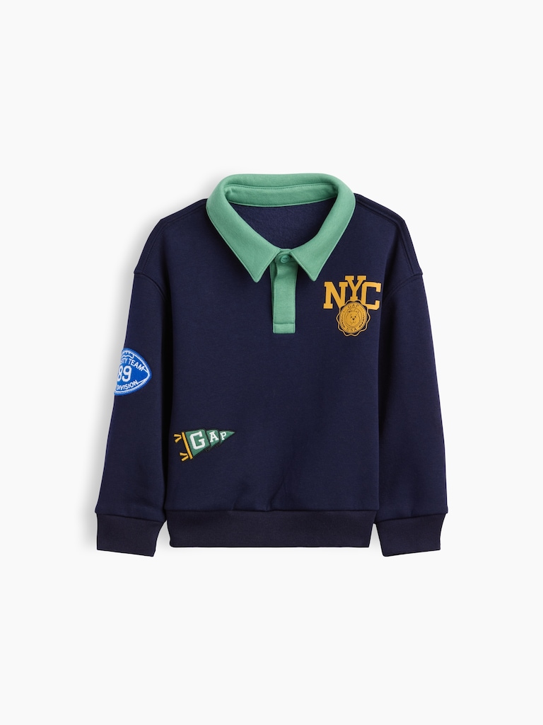 Baby & Toddler VintageSoft Varsity Logo Polo Sweatshirt