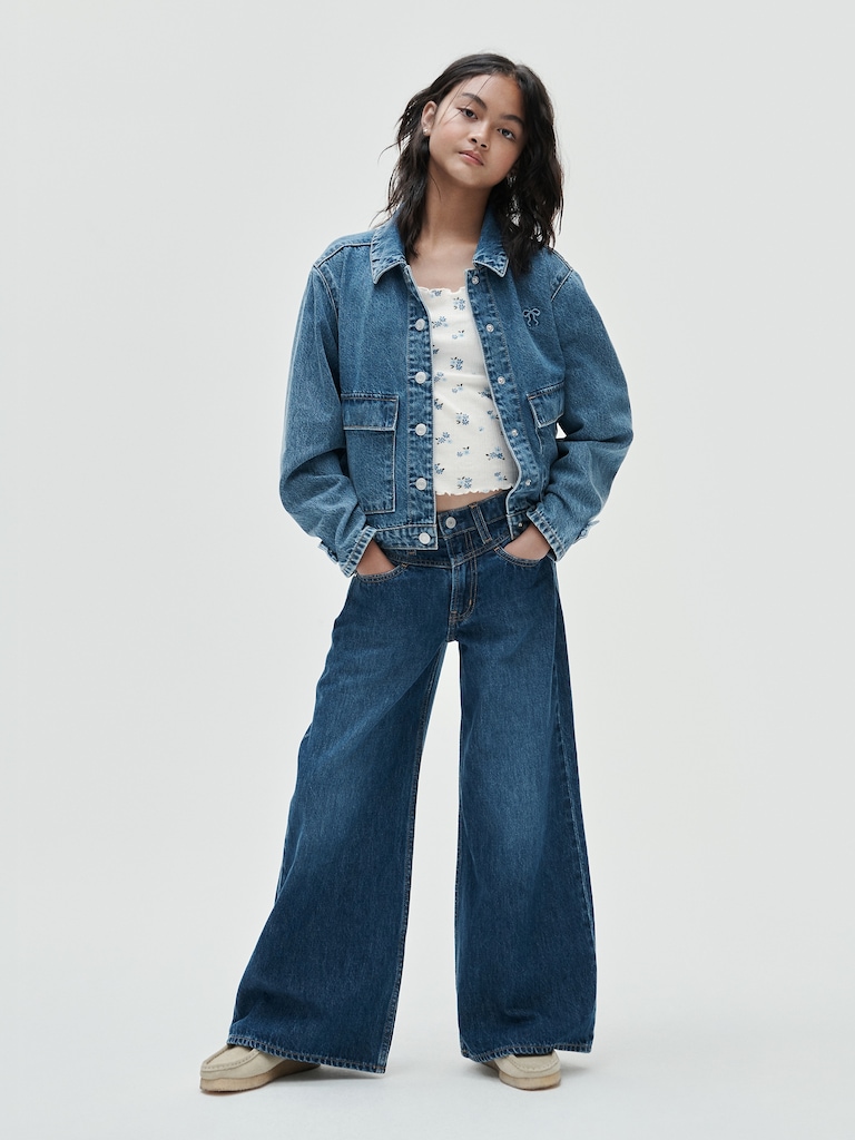 Kids Low Rise Front Yoke Baggy Jeans