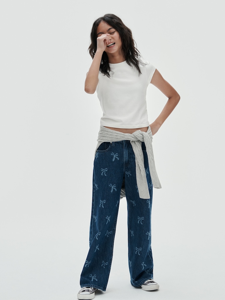 Kids Low Rise Stride Wide-Leg Jeans