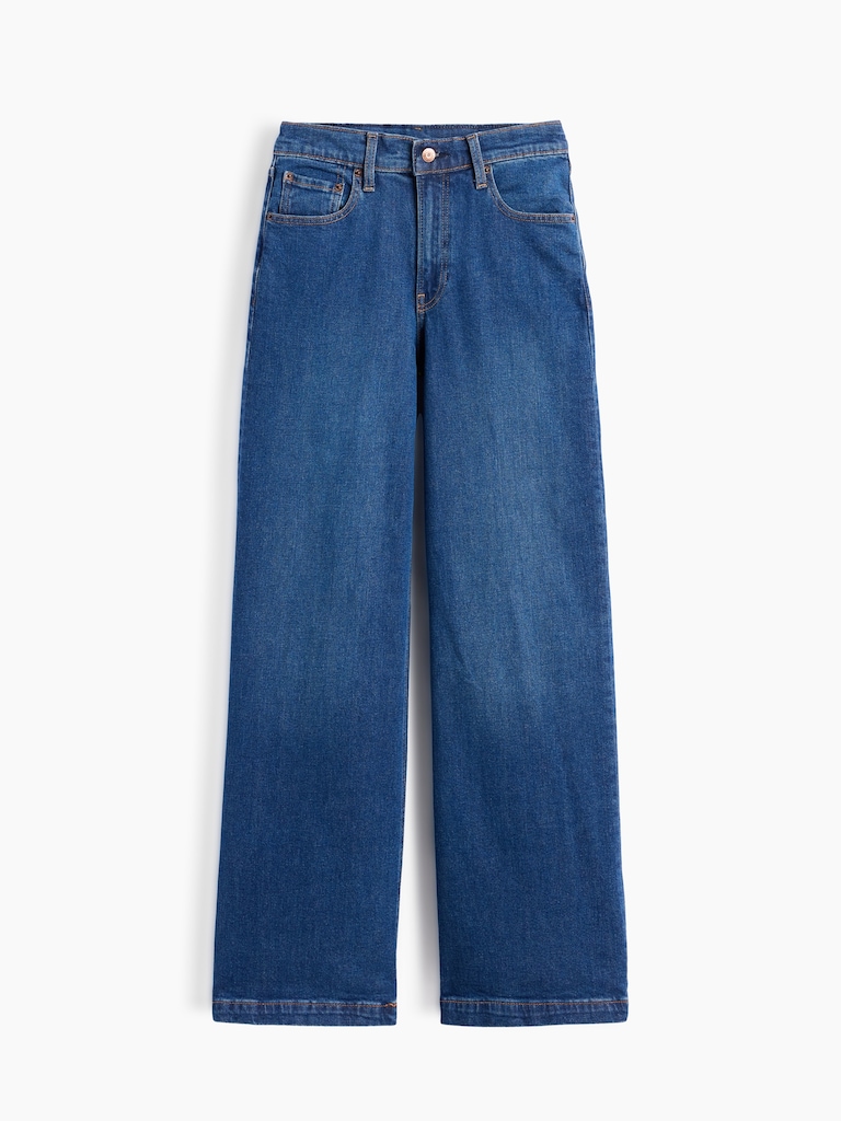 High Rise Stride Wide-Leg Jeans