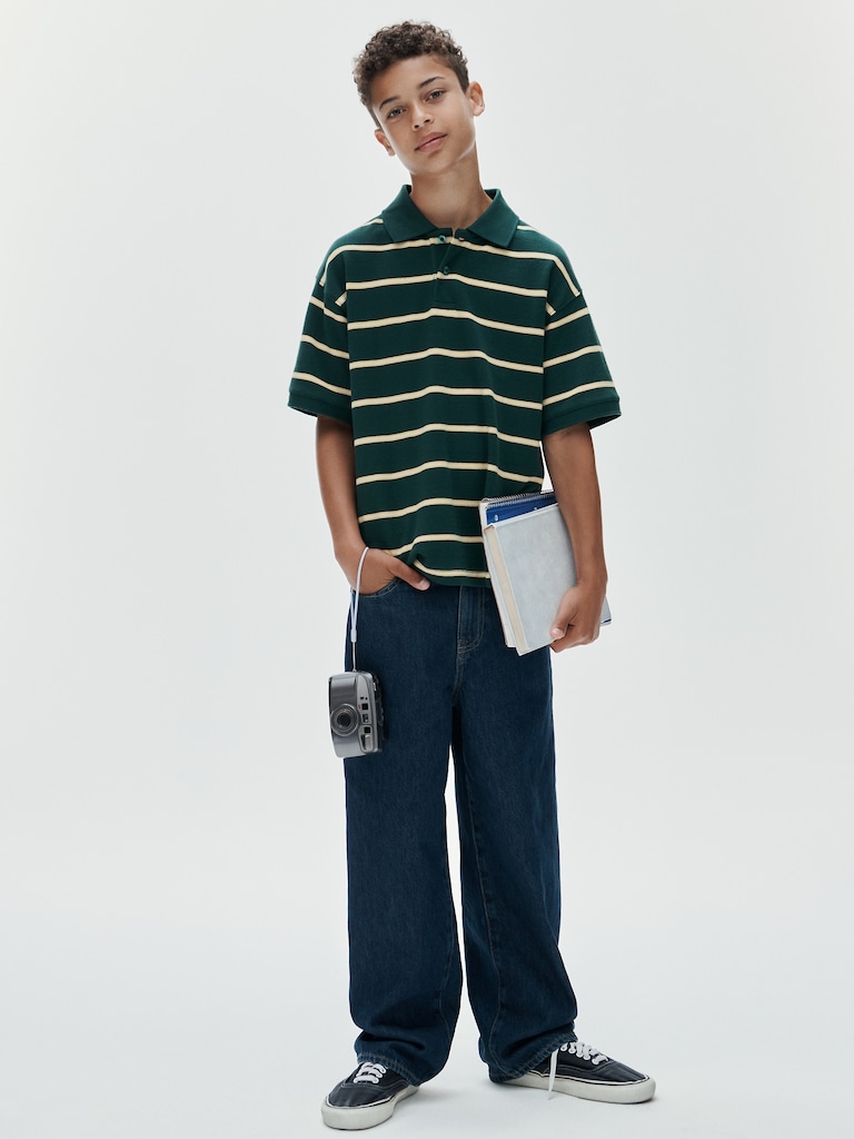 Kids Relaxed Pique Polo Shirt