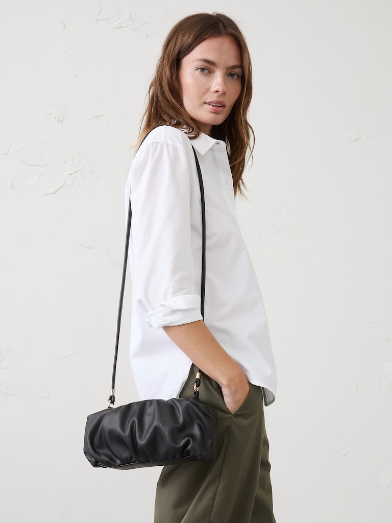 Vegan Leather Cloud Crossbody Bag