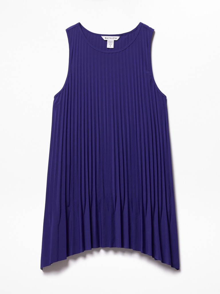 Featherweight Plissé Tank