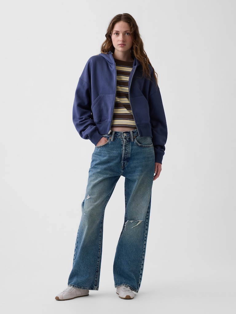 VintageSoft Wedge Zip Hoodie