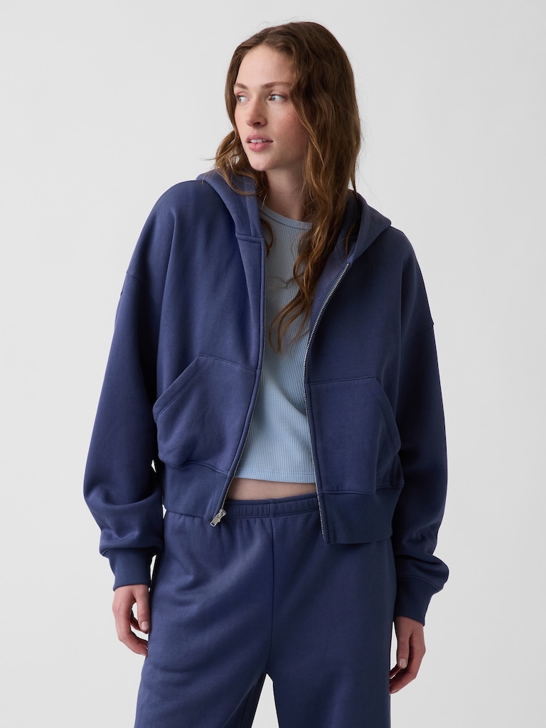 VintageSoft Wedge Zip Hoodie