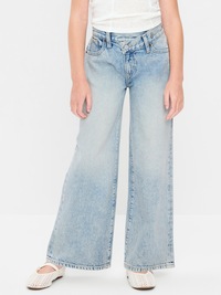 Super Baggy Crossover Wide-Leg Jeans for Girls