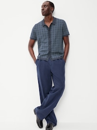 Short-Sleeve Sweater Shirt