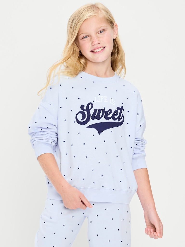 Chandail long et surdimensionné en molleton favori pour fille