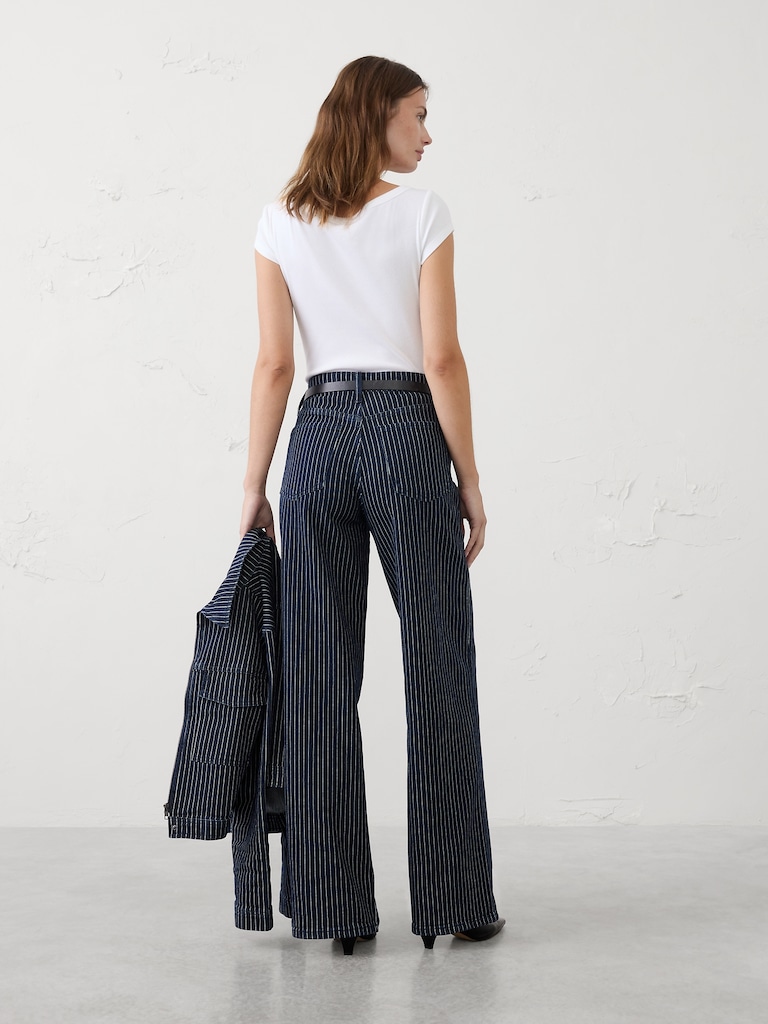 Wide-Leg High-Rise Jean