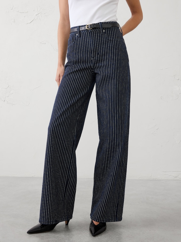 Wide-Leg High-Rise Jean