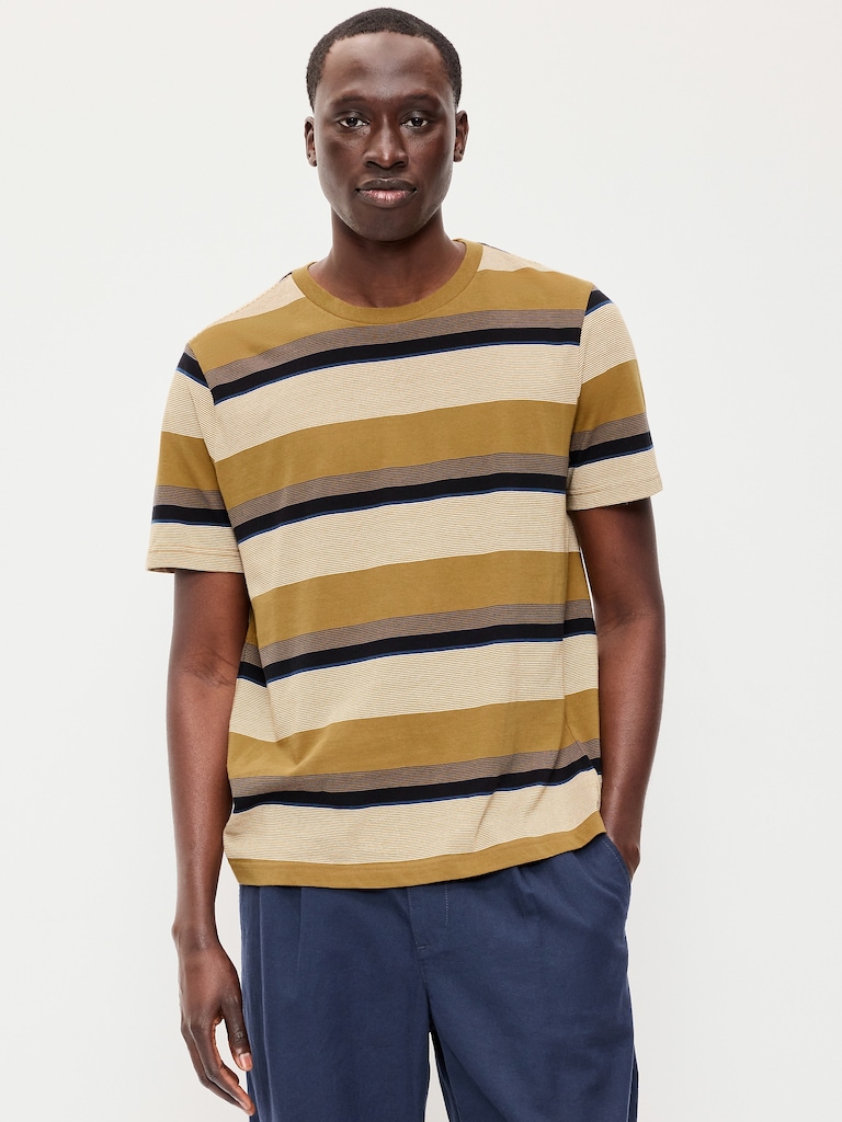 Crew-Neck Striped T-Shirt