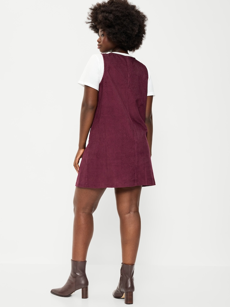 Sleeveless Pinafore Mini Dress