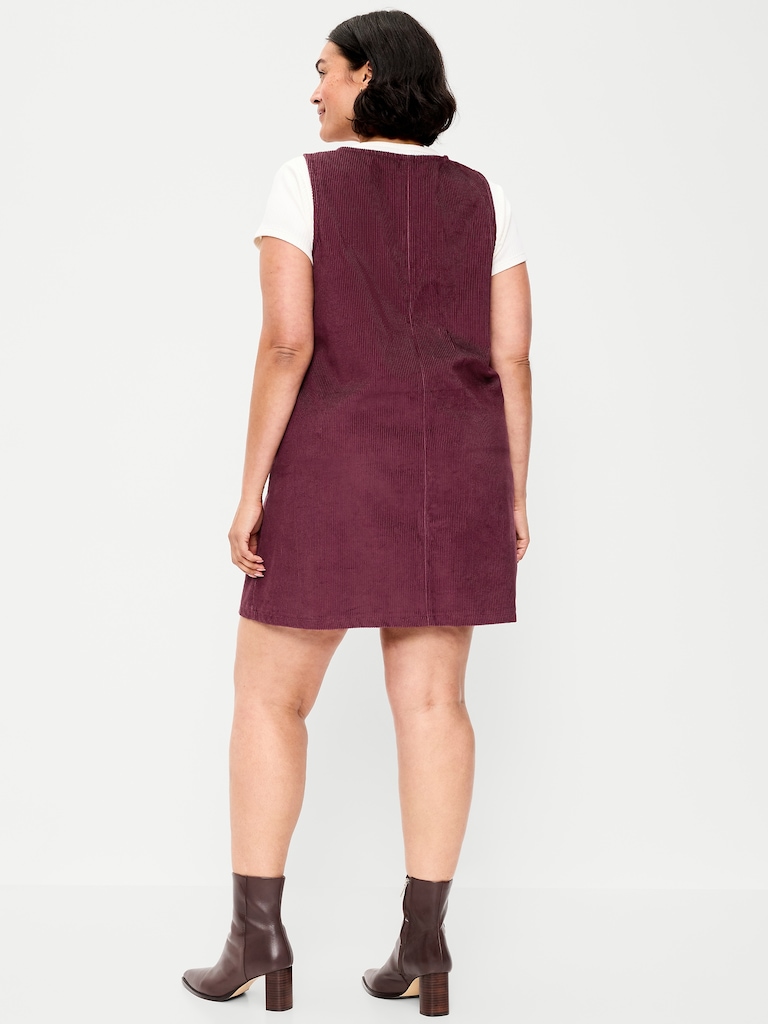 Sleeveless Pinafore Mini Dress