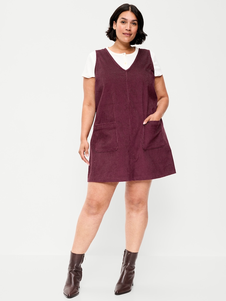 Sleeveless Pinafore Mini Dress