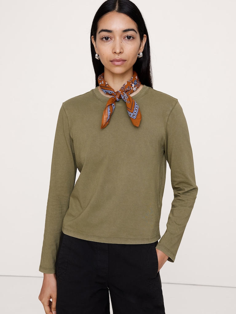 Vintage Cotton Long-Sleeve T-Shirt