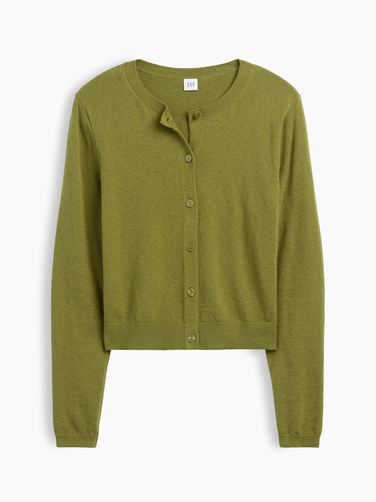 CashSoft Crewneck Cardigan