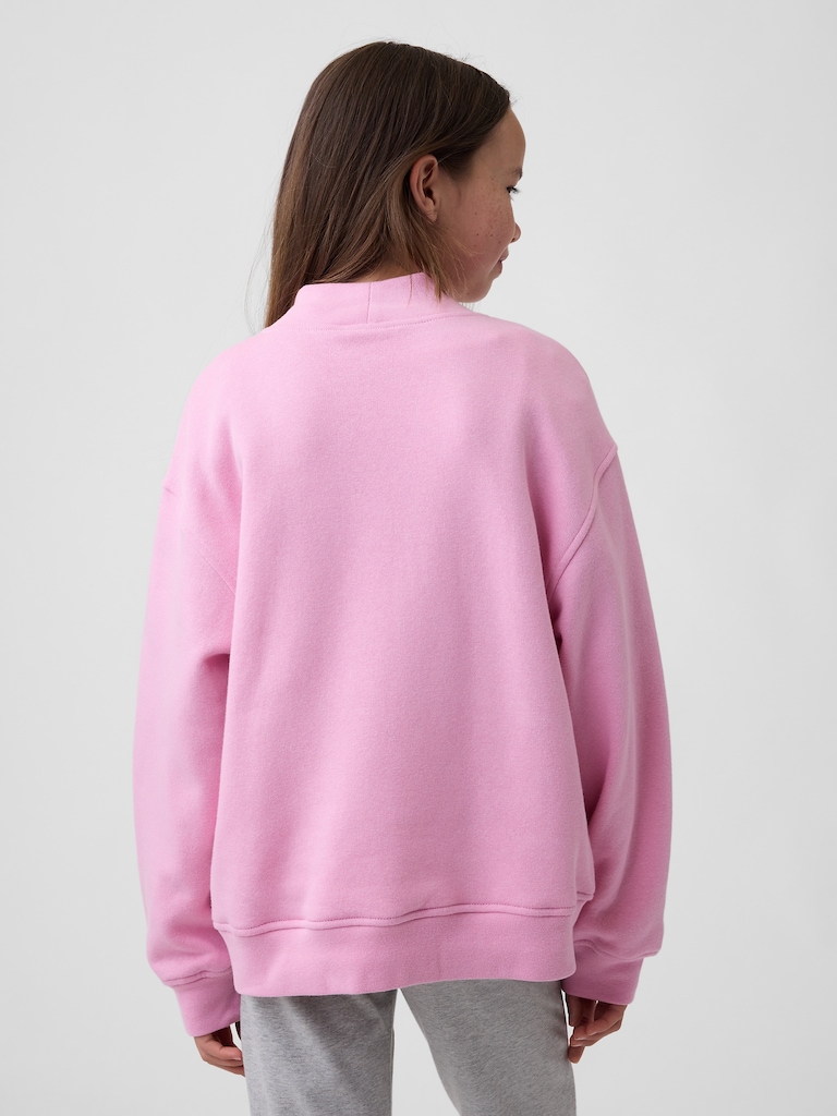 Kids Oversized Mockneck Logo Sweatshirt