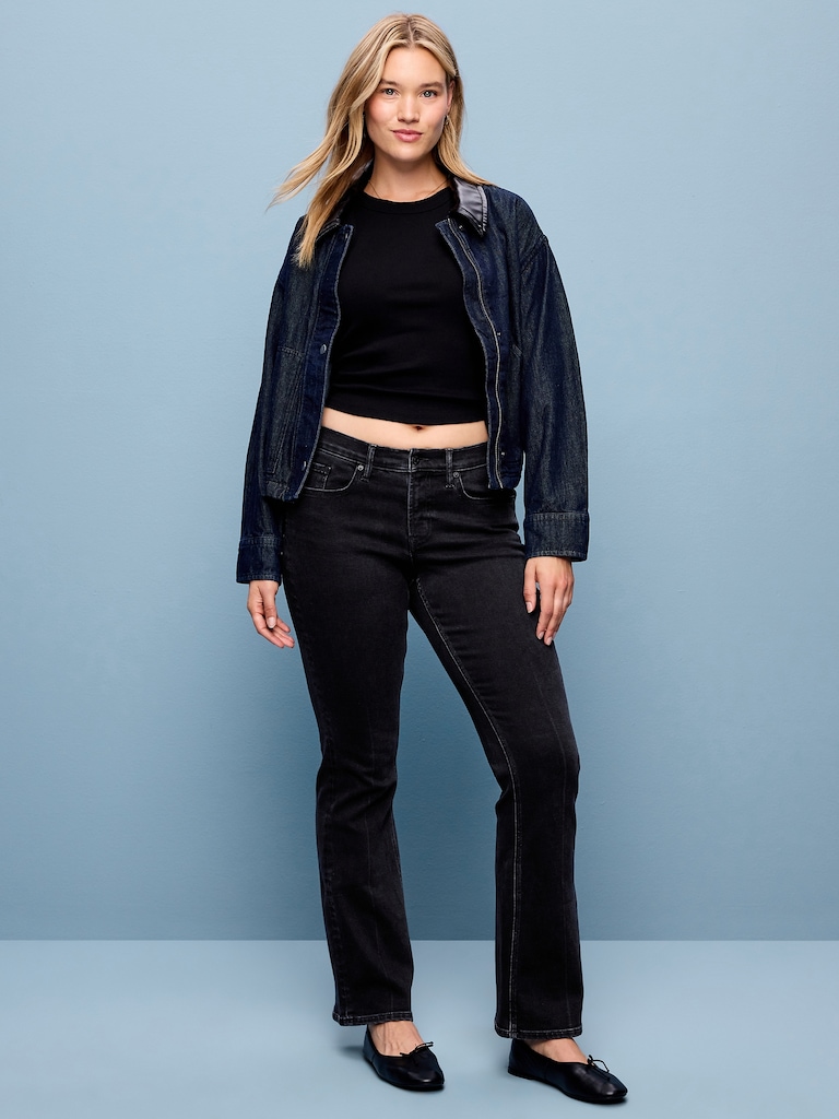 Low-Rise Boot-Cut Jeans