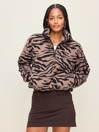 Loose Sherpa Half-Zip Pullover