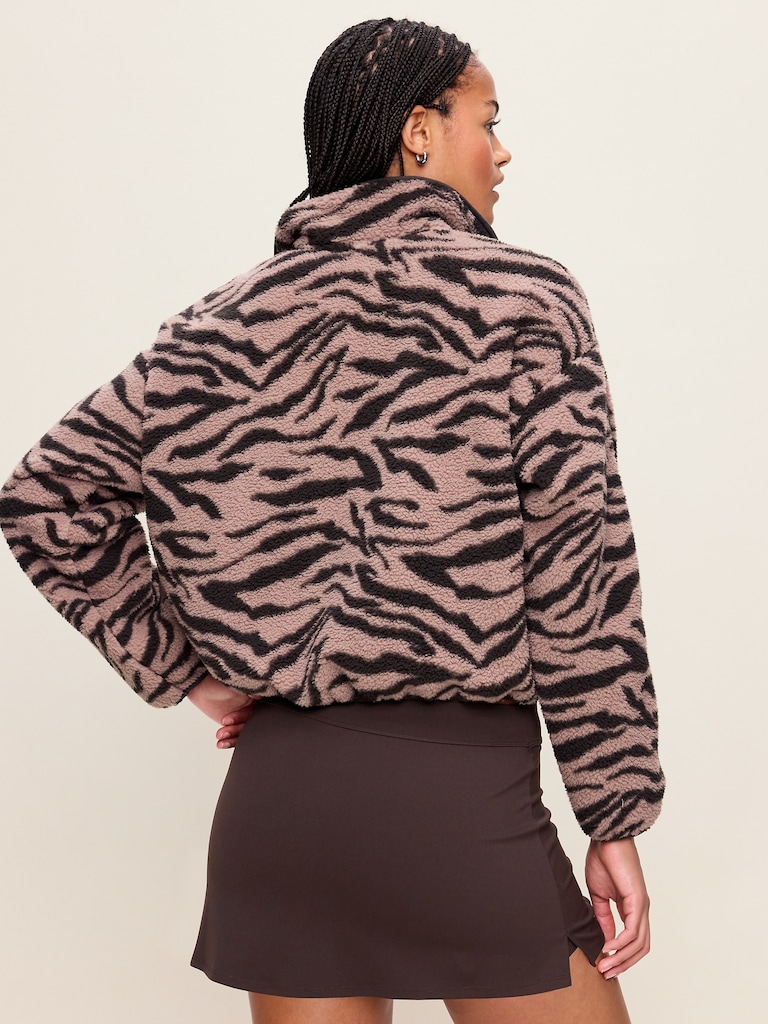Loose Sherpa Half-Zip Pullover