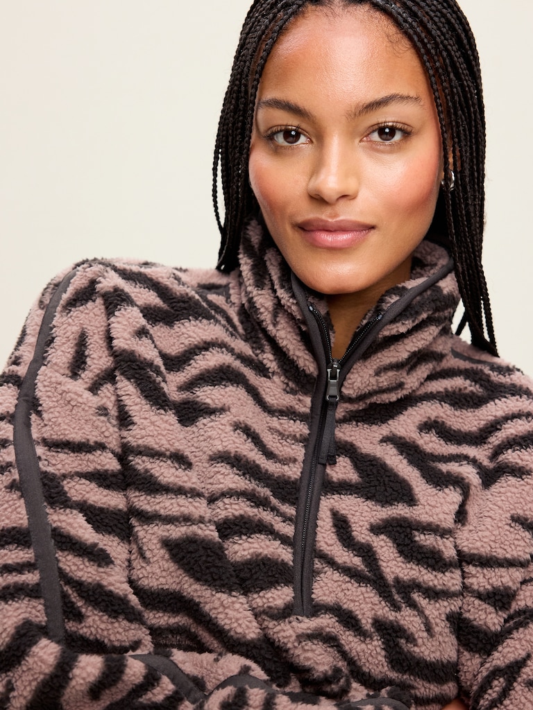 Loose Sherpa Half-Zip Pullover