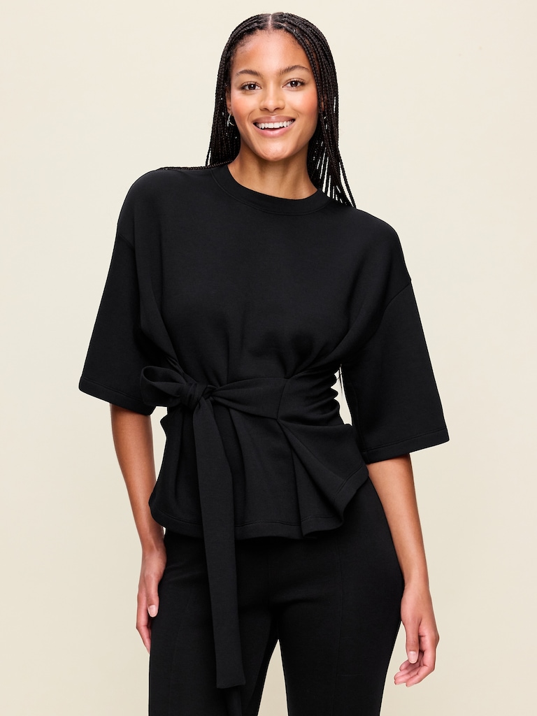 Bounce Fleece Wrap Top