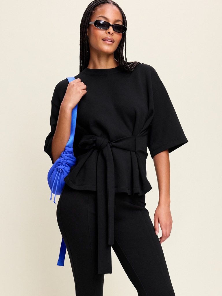 Bounce Fleece Wrap Top