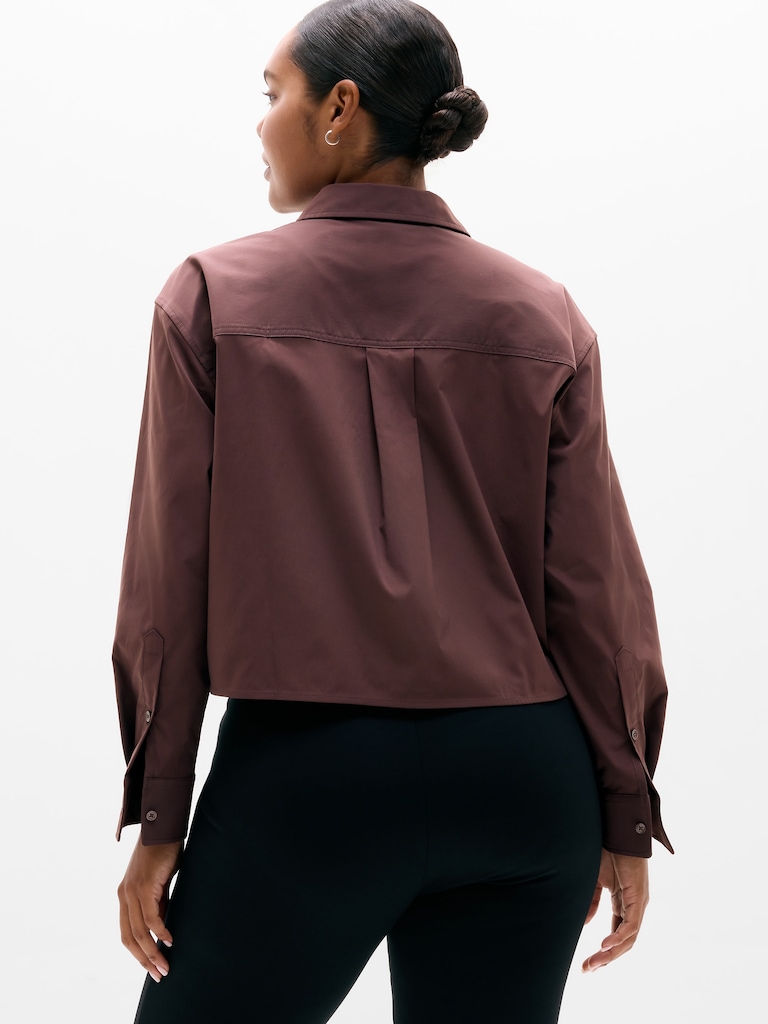 Midday Cropped Poplin Shirt