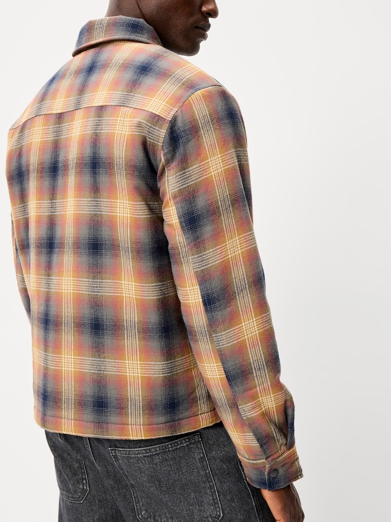 Cropped Insulated Flannel Shacket