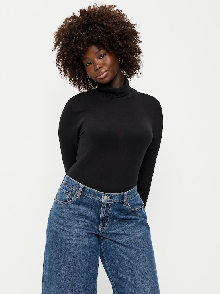 Slim-Fit Ribbed Turtleneck