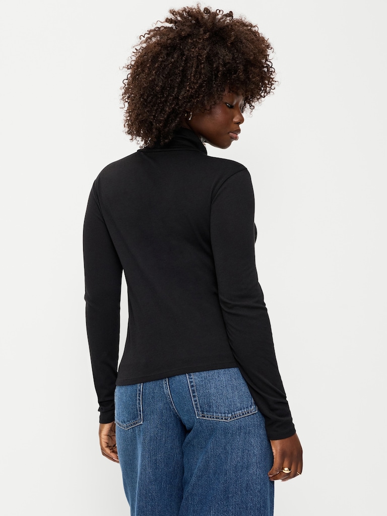 Slim-Fit Ribbed Turtleneck