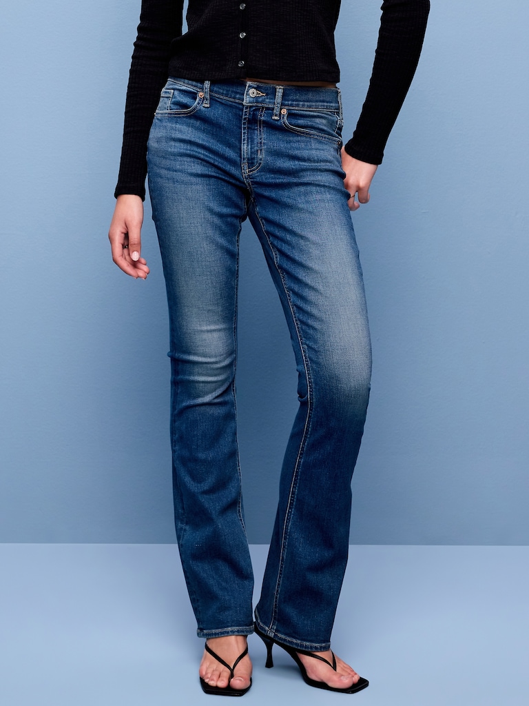 Low-Rise Boot-Cut Jeans