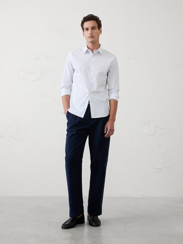 Slim-Fit Untucked Dress Shirt