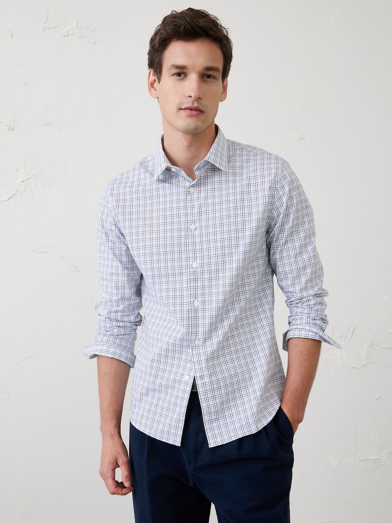 Slim-Fit Untucked Dress Shirt