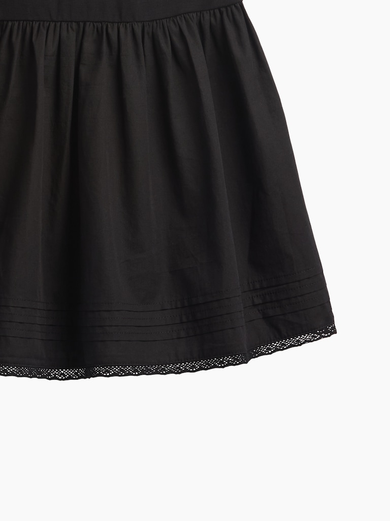 Kids Mixed Media Drop-Waist Dress