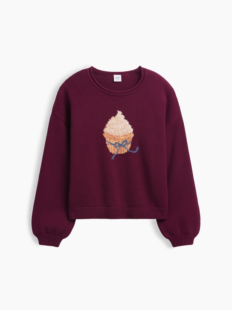 Kids 100% Cotton Oversized Rollneck Sweater